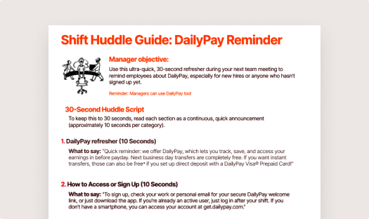 Manager Huddle Guide